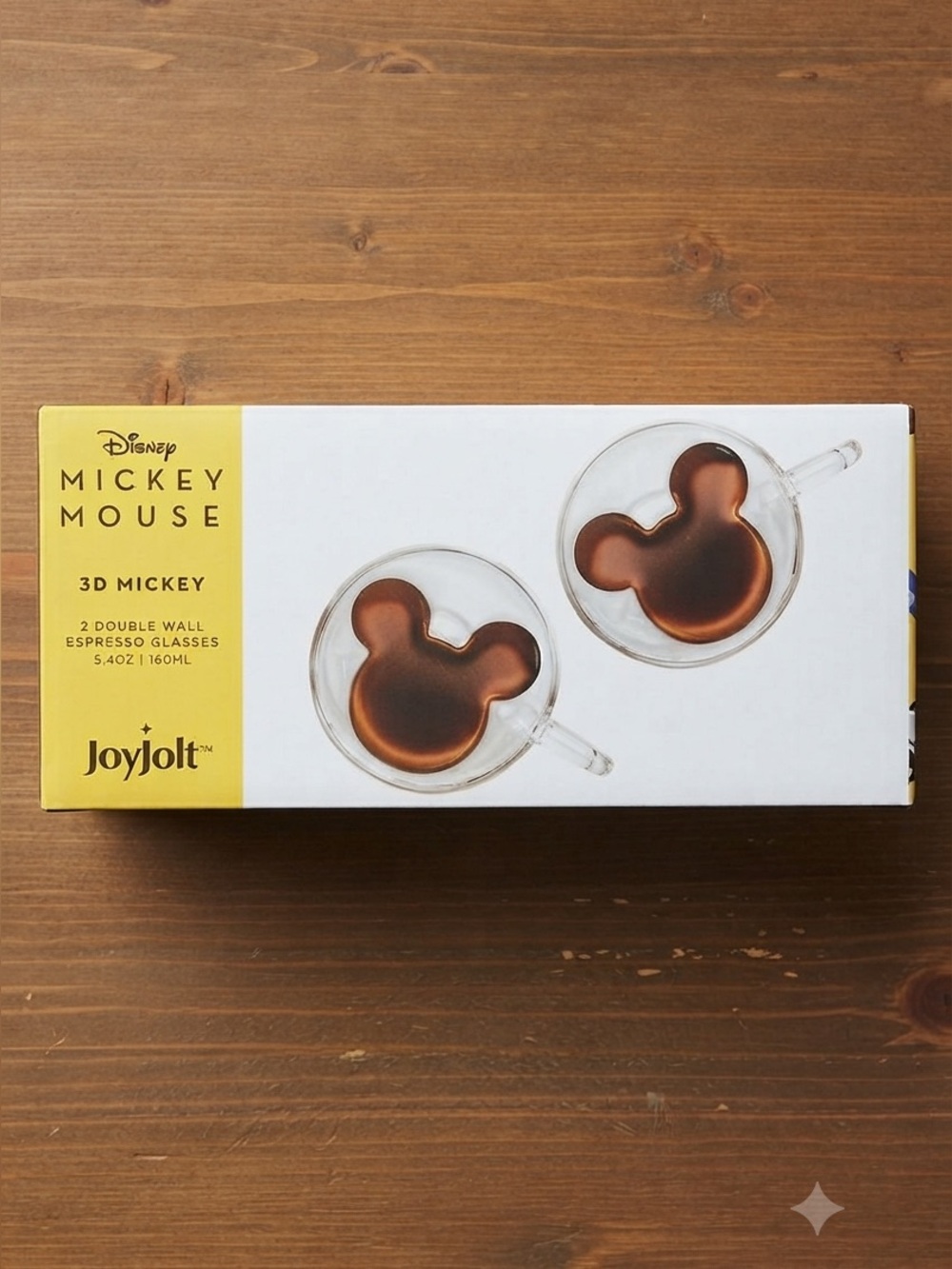 Joyjolt Disney 3D Mickey Mouse double-walled espresso glasses​